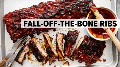 Oven Baked Baby Back Ribs with Spiced Rum Barbecue Sauce