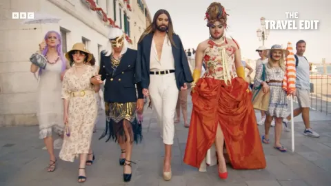 Rylan and Rob Rinder Join a Drag Group in Venice for a Powerful Walk
