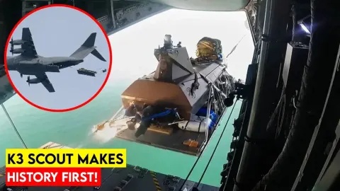 Britain's K3 Scout Becomes First Maritime Drone Dropped From Military Aircraft