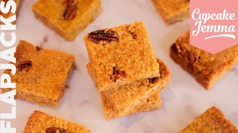 Caramelised White Chocolate and Pecan Flapjacks Recipe