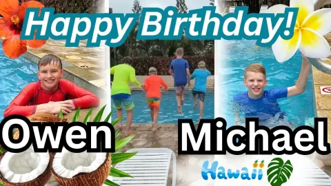 Celebrating a Double Birthday Michael Turns 13 and Owen Turns 9
