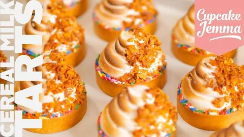 How to Make Cereal Milk Tarts with Strawberry Compote and Brown Sugar Meringue