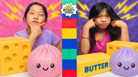 Twin Telepathy Challenge with Squishy Toys and Slime