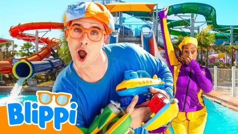 Blippi and Meekah Test Vehicle Buoyancy at a Waterpark
