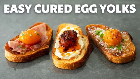 How to Make Cured Egg Yolks Three Ways: Hot Honey, Chili Crisp, and Garlic Butter