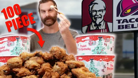 Turning 100 Pieces of KFC into a Giant Quesadilla