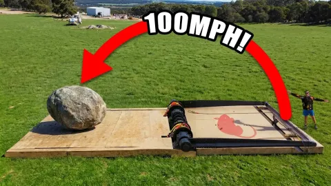 Giant Mousetrap vs. Boulder: The Ultimate Destruction Test