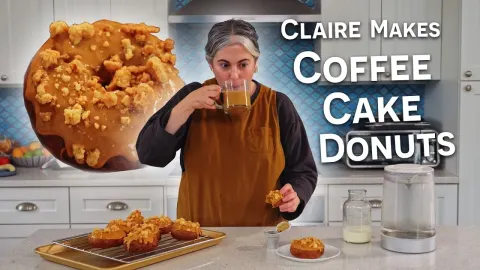 Claire Saffitz Creates the Ultimate Coffee Donut with Glaze and Crunchy Sprinkles