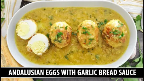 Andalusian Eggs with Garlic Bread Sauce: A Traditional Spanish Recipe from Zuheros