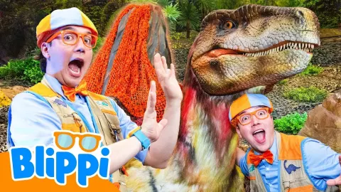 Blippi's Dino Quest Adventure Learning About Carnivores and Herbivores