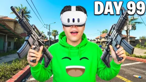 I Lived 100 Days in GTA 5 VR and Built a Fortune