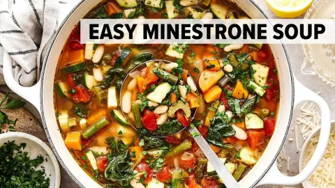Hearty Minestrone Soup Recipe for Fall Season and Easy Meal Prep