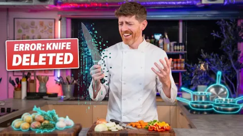 Chef and Home Cook Battle a Random Sabotage Generator in the Kitchen