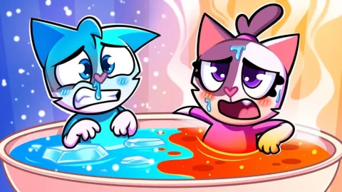 Hot vs Cold Challenge Teaches Kids Opposites in Fun Cartoon Adventure