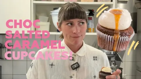 Chocolate and Salted Caramel Cupcakes Made Easy with a Simple Plant-Based Sponge
