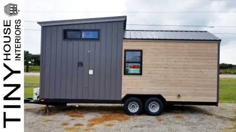 250 Sq Ft Tiny House in Texas with Huge Windows and Modern Amenities for Sale