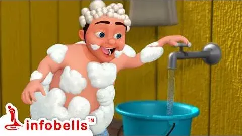 Lalaji Goes to Bath A Fun Telugu Rhyme for Kids
