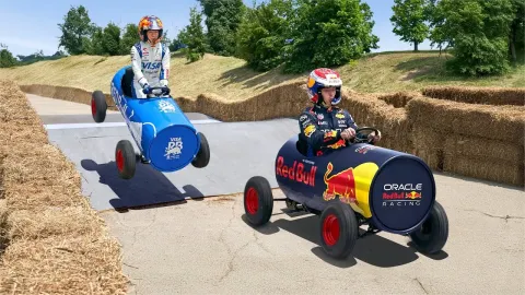 F1 Drivers Race Soapbox Cars to Crown the Fastest Champion