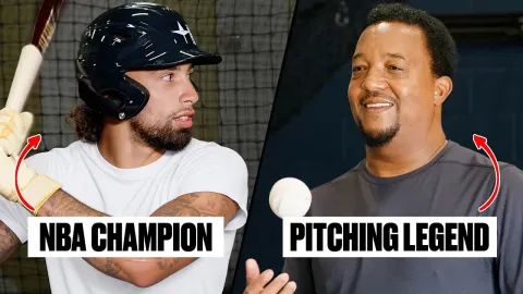 Jose Alvarado Faces Baseball Legend Pedro Martinez in a Hitting Challenge