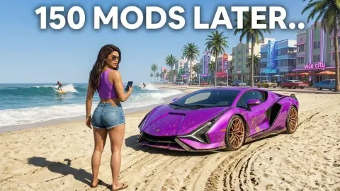 Transforming GTA 5 Into GTA 6 With Graphics Mods and Vice City Map