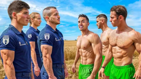 Bodybuilders Take on Police Officers in a Series of Physical Challenges
