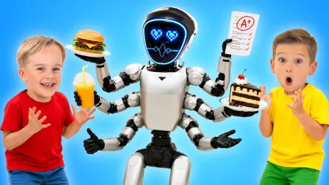 Chris and Mike Build a Robot Friend and Go on Adventures