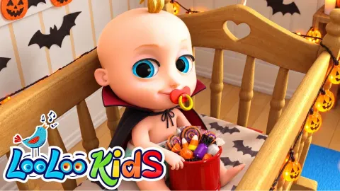 Johny Johny Yes Papa and Wheels on the Bus Nursery Rhymes With Halloween Colors Marble Run and B
