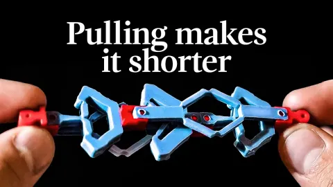 The Counterintuitive Mechanism That Shrinks When Pulled