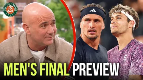 Andre Agassi and TNT Crew Analyze Zverev vs Cobolli Roland Garros Final