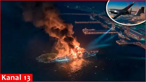 A $55,000 Drone Disabled a $400 Million Russian Warship in Dry Dock
