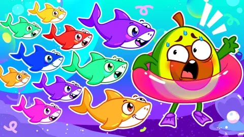 Ten Little Sharks Friendship Song for Kids with Cute Ocean Animals and Fun Nursery Rhymes