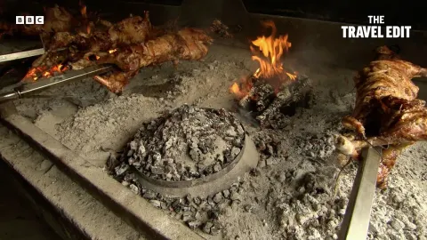 How Croatian Roast Lamb Is Cooked Over an Open Fire in the Mosor Mountains