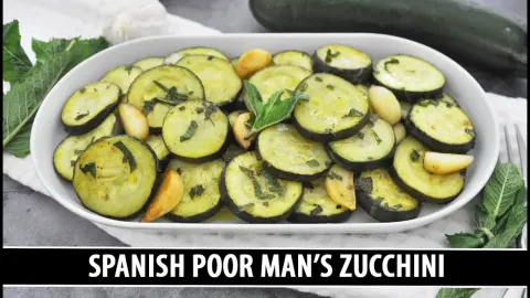 Spanish Poor Man's Zucchini Recipe with Garlic and Mint