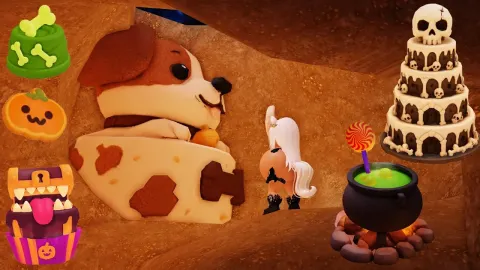 CookieSwirlC Explores Cake Mountain for Every Giant Halloween Treat