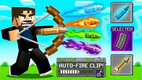 Minecraft Player Adds Custom Arrows with Unique Effects