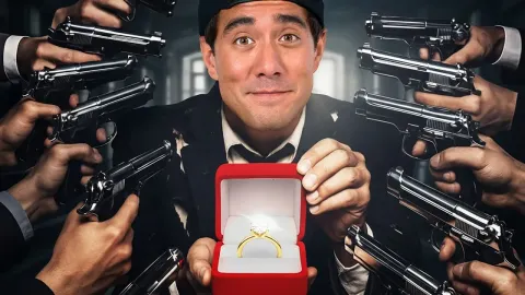 Creating a Fake Action Movie Trailer for a Surprise Marriage Proposal