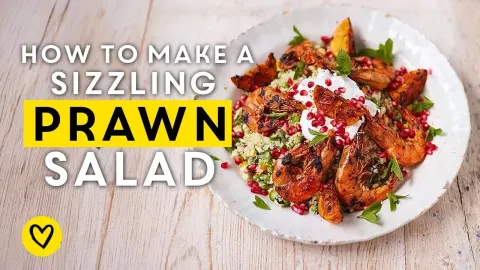 Spicy Saffron Prawns with Rainbow Couscous Salad Recipe