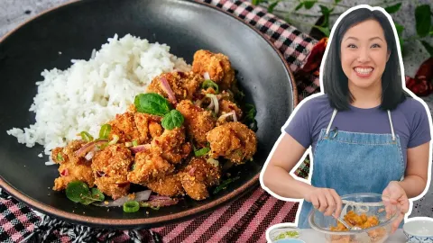 How to Make Thailand Exclusive KFC Rice Bowl with Spicy Larb Chicken at Home