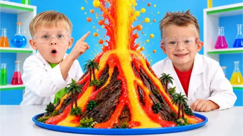 DIY Volcano Eruption and Slime Experiments for Kids to Try at Home