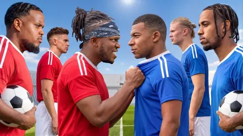 YouTubers Face Football Pros in a High-Stakes Penalty Challenge