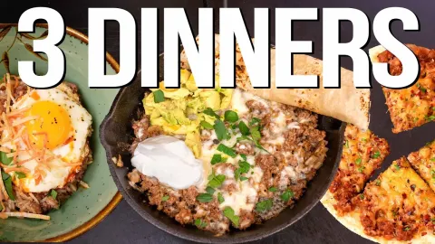 One Grocery Run, Three Unique Dinners: Simple Meal Prep with 4 Ingredients