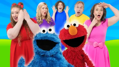 Bounce Patrol and Sesame Street Friends Play Hidey Tag with Elmo
