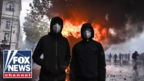Violent Riots Erupt Across France as Half a Million Protesters Take to the Streets