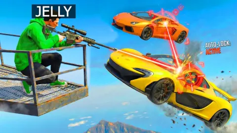 GTA 5 Snipers vs Cars Challenge with Flying Car Aimbot