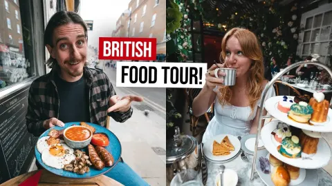 Americans Taste Classic British Dishes From Full English Breakfast to Fish and Chips in London