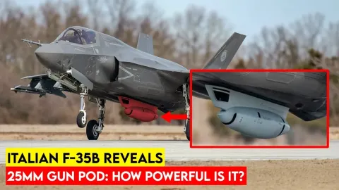 Italian F-35B Spotted With 25mm Gun Pod in First Confirmed Export Use