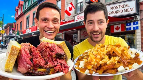 Montreal's Legendary Food Scene Explored Through Smoked Meat Bagels and Poutine
