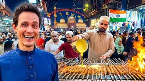 Ramadan Street Food Feast in Old Delhi with 30000 People