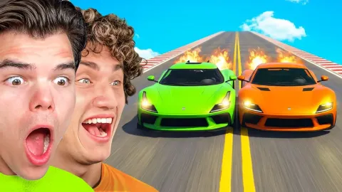 Jelly and Kwebbelkop Race a New Ferrari Supercar in GTA 5 Challenge