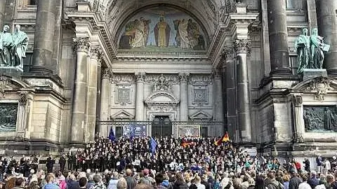 Greek and German Choirs Unite for Emotional Unity Day Performance at Berlin Cathedral